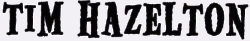 Logo for acoustic musician Tim Hazelton featuring black lettering on white background